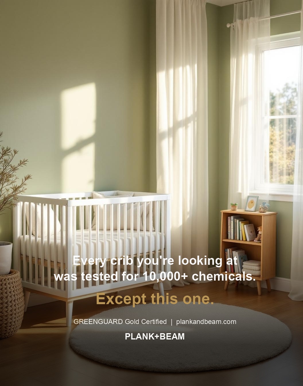 GREENGUARD Gold ad — safety certification with emotional framing