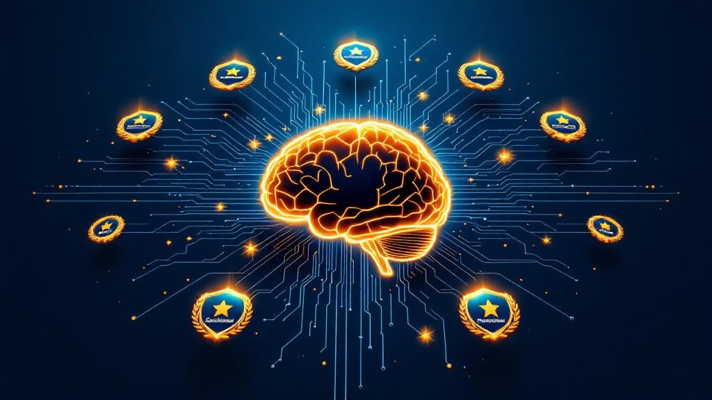 Enterprise AI governance certificates surrounding a hollow organizational knowledge core